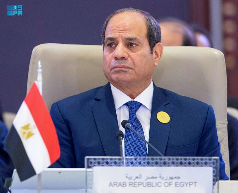 Egypt's President Abdul Fattah El Sisi participates in the summit in Jeddah. Photo: Spa