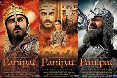'Panipat' stars Arjun Kapoor, Sanjay Dutt and Kriti Sanon. Courtesy of Reliance Entertainment