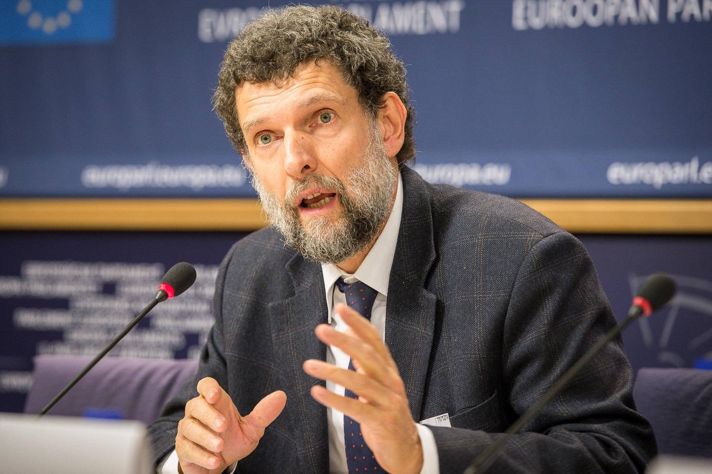 ECBXBH Brussels, Belgium. 11th December, 2014. Osman Kavala, Chair of the cultural organisation Anadolu Kultur in Turkey holds press conference at European Parliament headquarters in Brussels, Belgium on 11.12.2014 International Peace and Reconciliation Initiative issued the Report on Turkey-Kurds Peace Process. Credit:  ZUMA Press, Inc./Alamy Live News