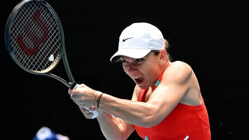 An image that illustrates this article Halep battles service demons as Muguruza makes it 10 in a row at Australian Open
