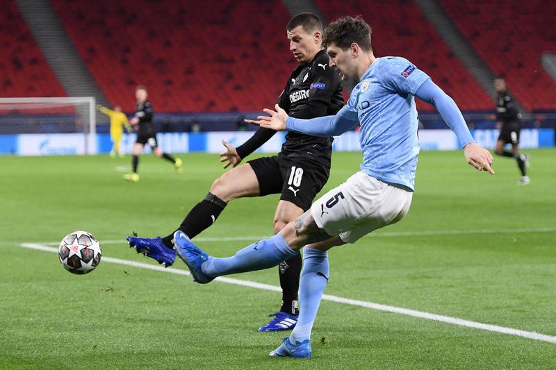 Centre-back - John Stones (Manchester City). It is almost a rare day when Stones doesn’t score a goal these days. But he was at the origin of the moves for both City’s goals against Borussia Monchengladbach, and masterly in his main job in central defence. AFP