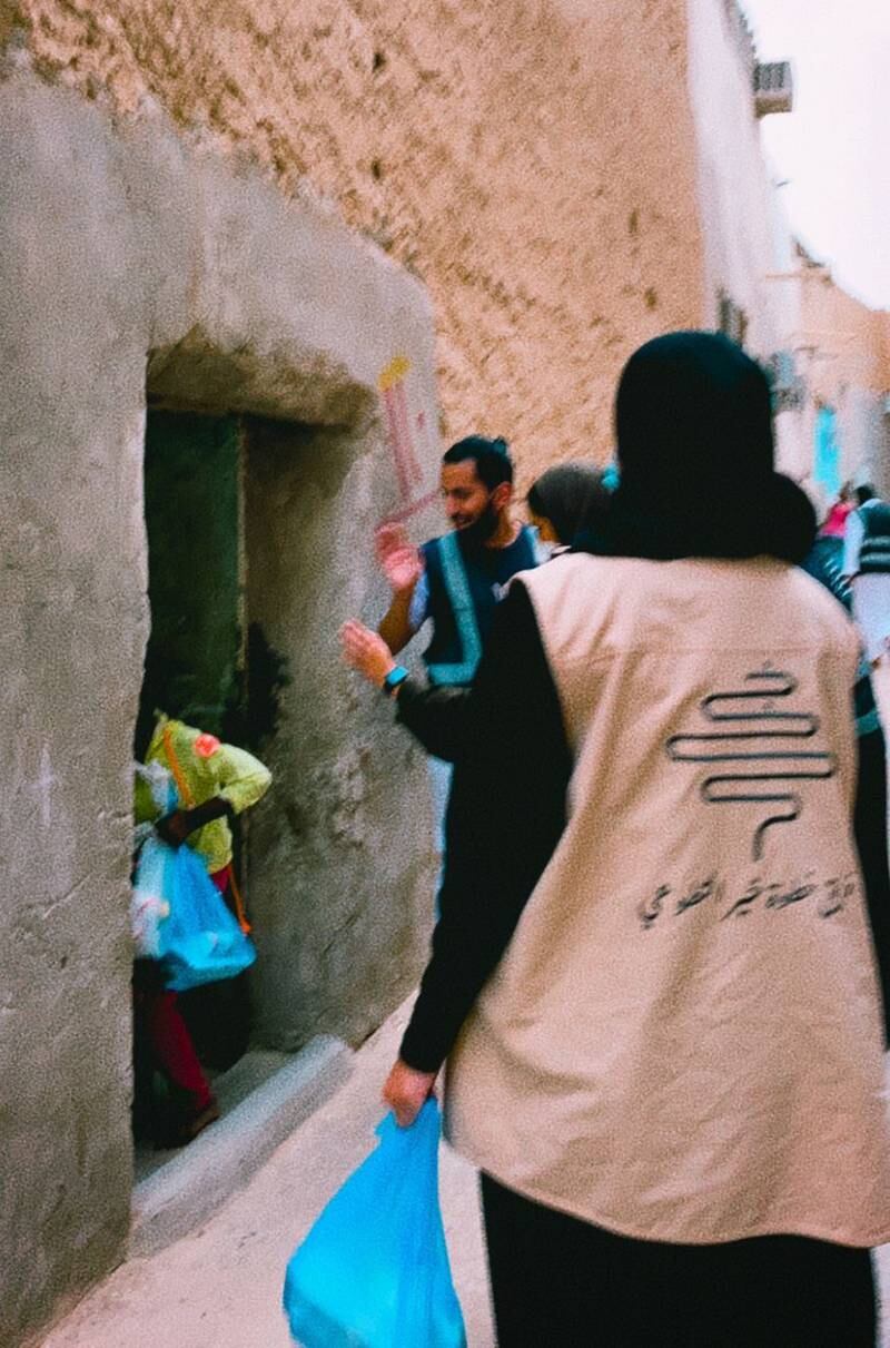 Khutwat khair volunteers in Riyadh during Ramadan. Photo: Khutwat Khair