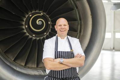British Airways has partnered with celebrity chef Tom Kerridge to offer travellers flying Economy class a new menu designed by the Michelin-starred chef. Courtesy BA