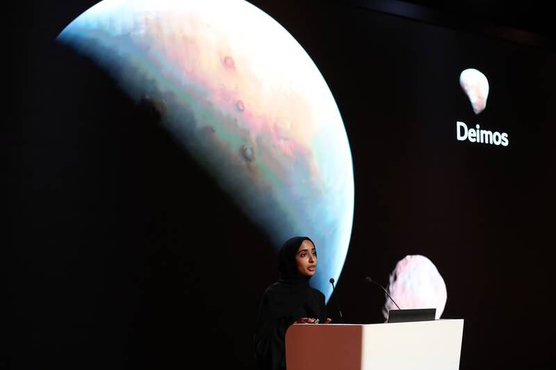 Hessa Al Matroushi is the Science Deputy Project Manager in the Emirates Mars Mission. Museum of Future, Dubai. Chris Whiteoak / The National