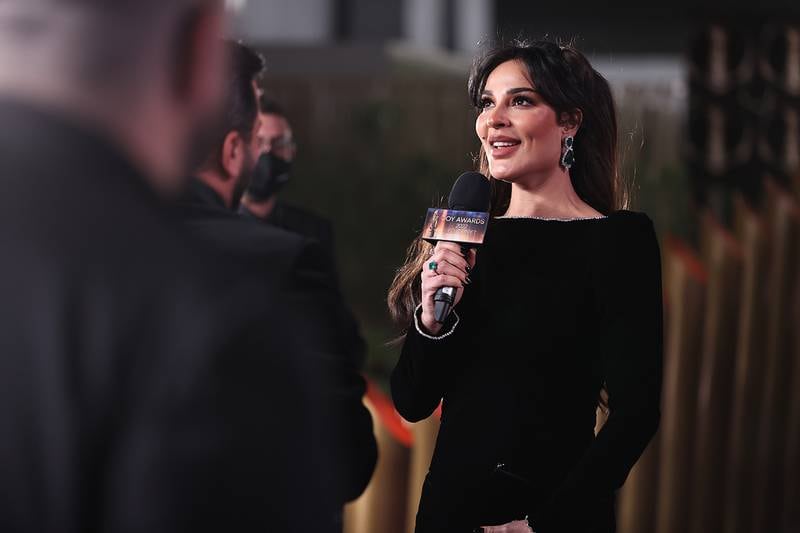 Actress Nadine Njeim at the 2022 Joy Awards in Riyadh, Saudi Arabia. Photo: MBC