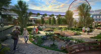 The centre is planned to include a 200,000 square foot botan­ical garden at its centre. Courtesy Cityland Group