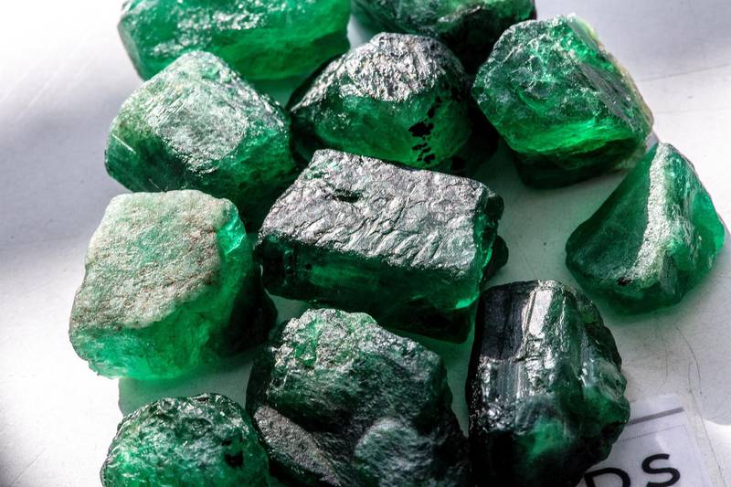 Gemfields has developed its own grading system for emeralds. Courtesy Barry Hayden