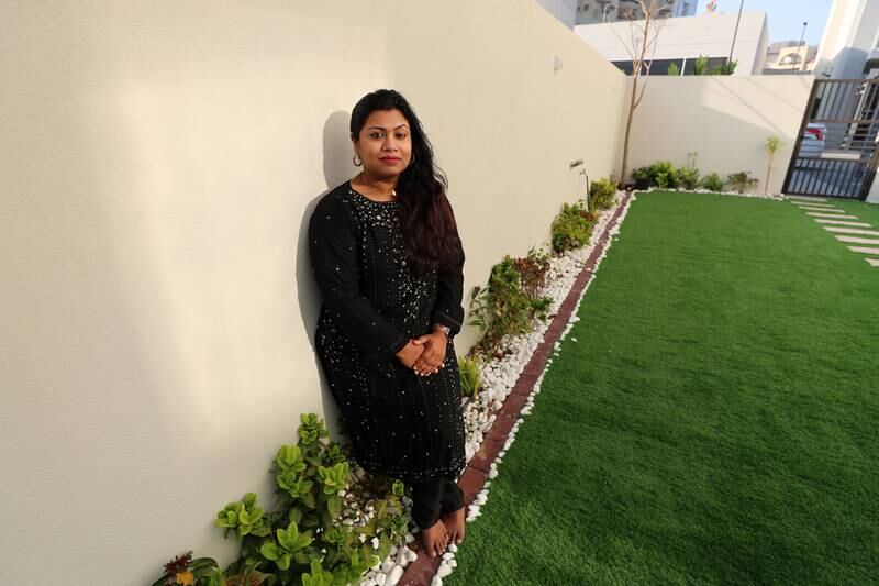 Sithara Sethumadhavan and family bought a four-bedroom villa in Jumeirah Village Circle, Dubai, this year. Chris Whiteoak / The National