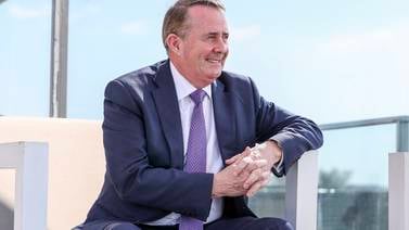 An image that illustrates this article Former UK minister Liam Fox calls for harder line on Iran over Houthi attacks