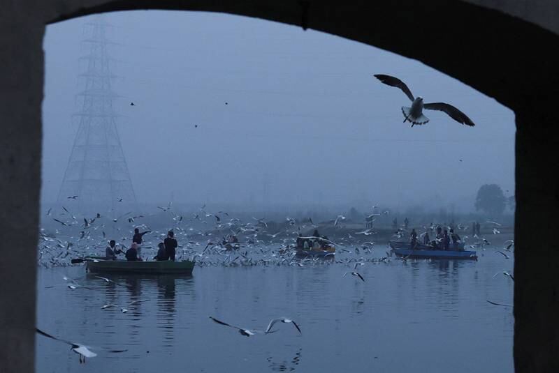 The Yamuna river in Delhi shivers on a cold morning. Reuters