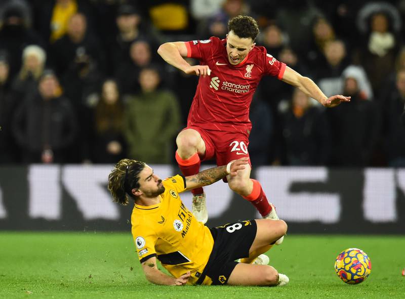 Ruben Neves – 6. The 24-year-old was robust and combative. He made sure Liverpool were unable to dominate the central areas but did little of a creative nature. PA