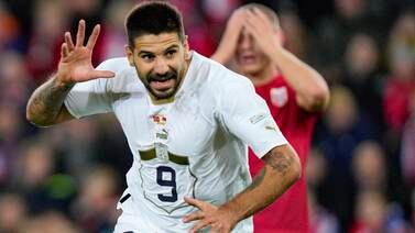 An image that illustrates this article Nations League: Mitrovic outshines Haaland in Serbia's victory over Norway