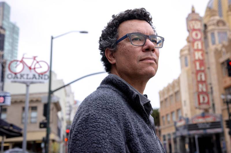 Director Pete Nicks poses for a portrait to promote the film "Homeroom" as part of the Sundance Film festival on Thursday, Jan. 27, 2021, in Oakland, Calif. (AP Photo/Peter DaSilva)