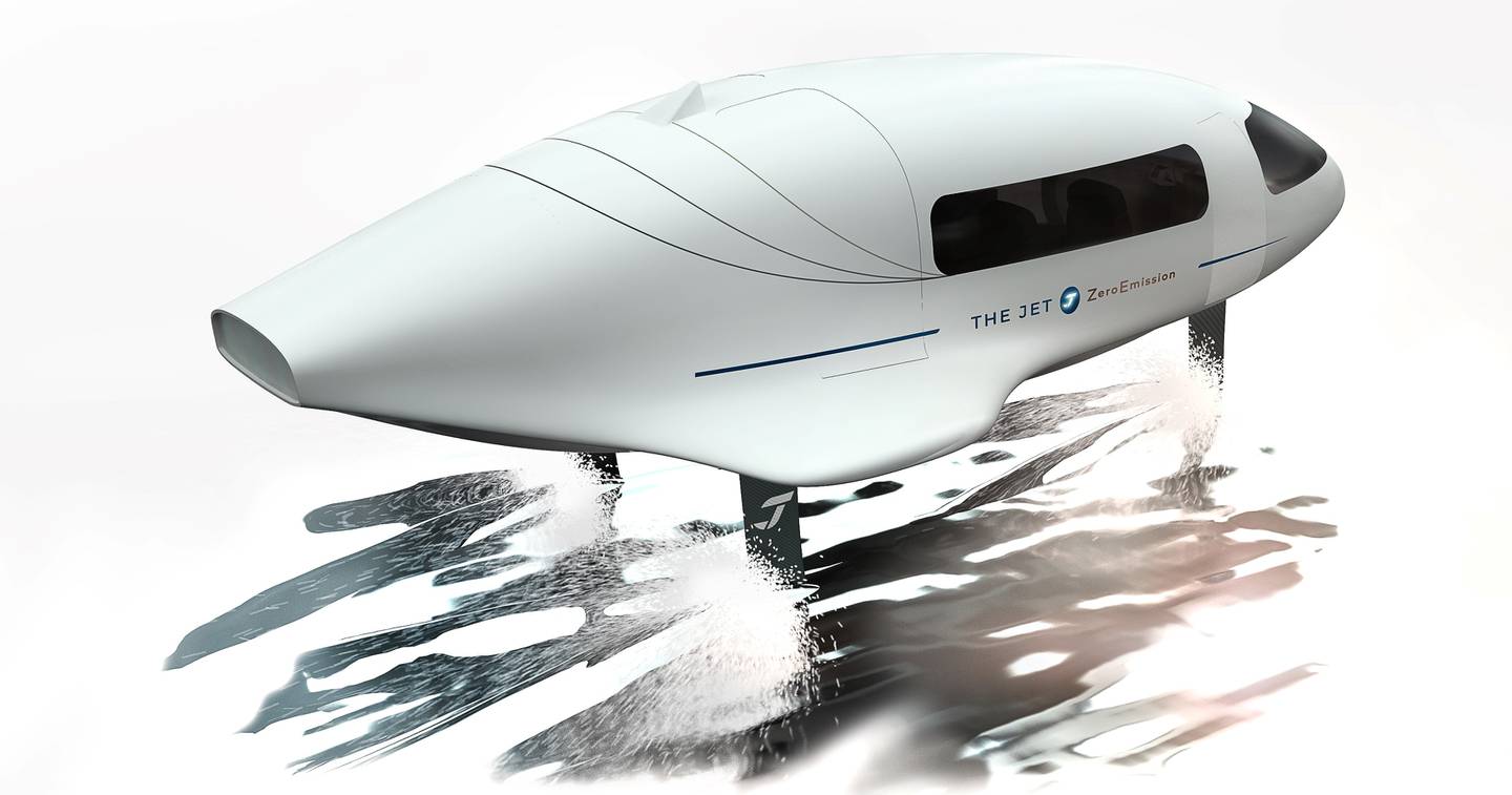 World's first hydrogen-powered flying boat, The Jet.  Dubai Media Office