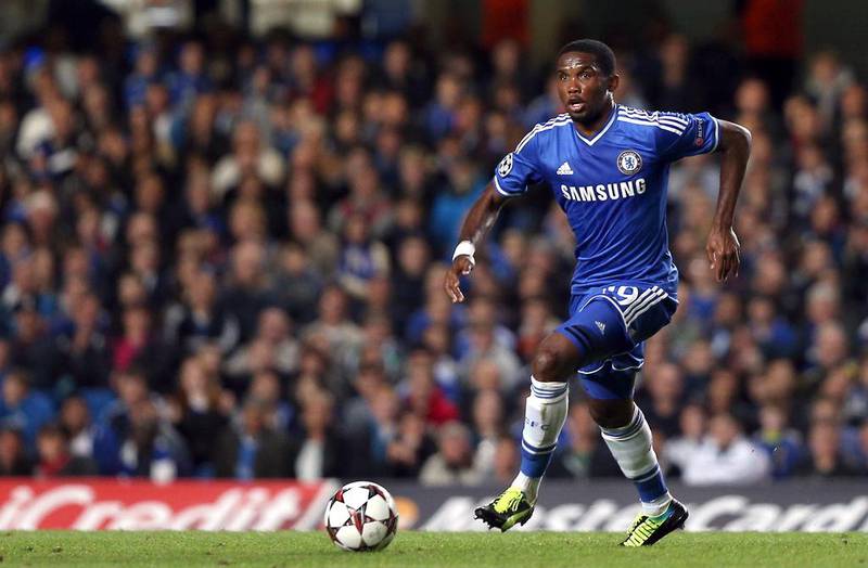 Samuel Eto'o shown during a Champions League group match with Chelsea last September. Adrian Dennis / AFP / September 18, 2013