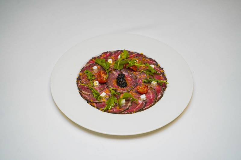 Beef carpaccio at Marco Pierre White