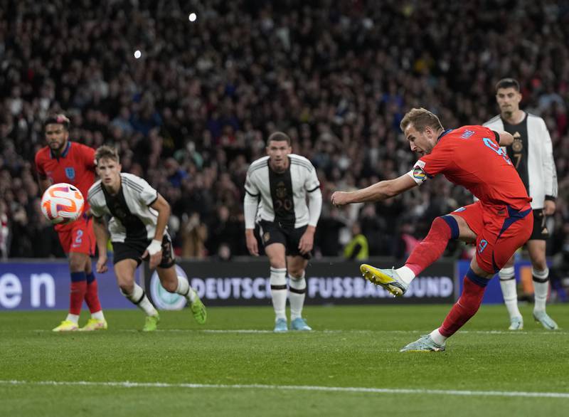 Harry Kane 7: Striker’s 50th game as captain and almost opened scoring with lovely Van Basten-esque volley from tight angle that flashed across goal. Blasted penalty into top corner to complete sensational England turnaround. AP