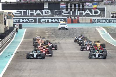 Abu Dhabi, United Arab Emirates, November 26, 2017:   Abu Dhabi Formula One Grand Prix at Yas Marina Circuit in Abu Dhabi on November 26, 2017. Christopher Pike / The National

Reporter: John McAuley, Graham Caygill
Section: Sport