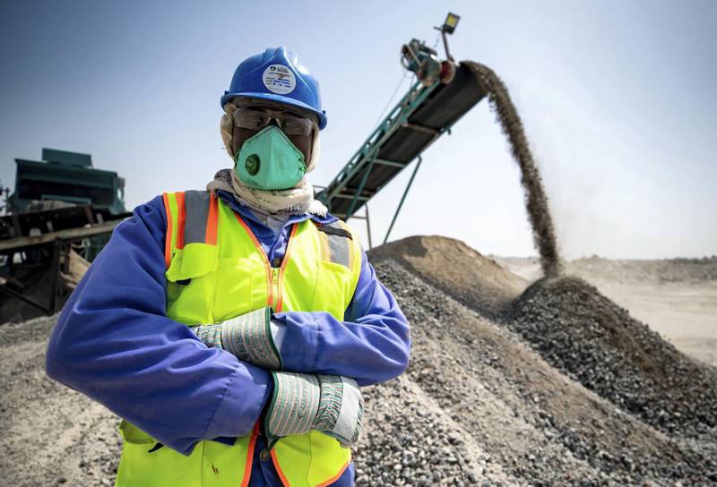 Abu Dhabi, United Arab Emirates, March 10, 2021.  A tour of the Ghayathi waste crusher facility in Al Dhafra region.Victor Besa/The NationalSection:  NAReporter:  Haneen Dajani