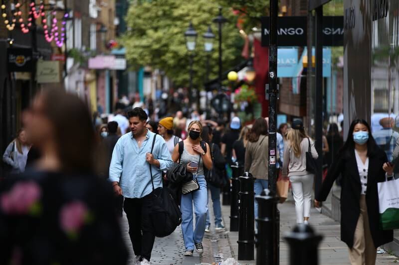 Millions of Britons stopped wearing face masks this summer. Photo: Hollie Adams/Getty Images