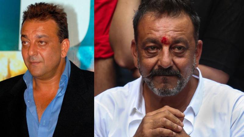 50 versus 60: in 2009, Sanjay Dutt was fairly fresh faced at 50, but his legal troubles seem to have taken a toll on him, with this photo on the right, taken in 2016 when he was 57. EPA