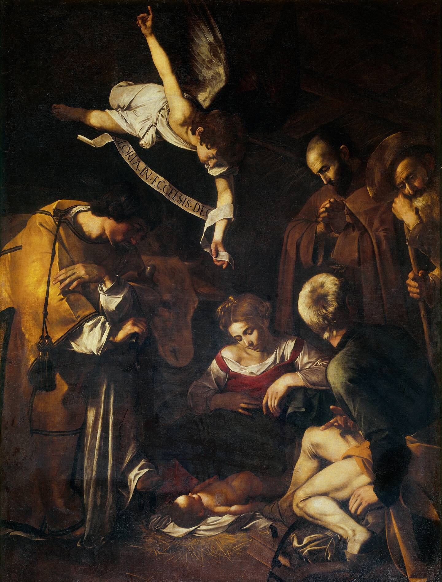 Caravaggio's 'Nativity with St Francis and St Lawrence' (1609)  has been missing since 1969 when it was stolen from the Oratory of Saint Lawrence in Palermo. Photo: public domain