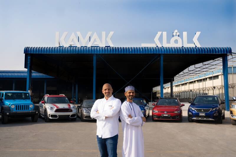 (From left) Marwan Chaar and Hassan Al Lawati, co-chief executives of Kavak GCC. Kavak’s used-car operation in the Gulf plans to employ more than 1,000 people. Photo: Kavak