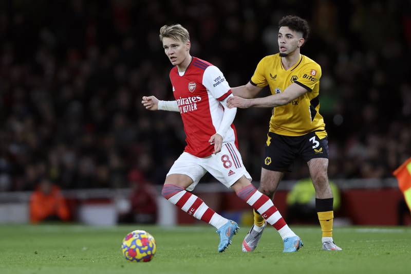 Martin Odegaard, 8 – Should probably have levelled things up after more super work from Saka. Pressed the ball superbly and scooped a delicious pass over the head of Kilman to play Martinelli in behind and he was heavily involved again as Arsenal equalised. AP