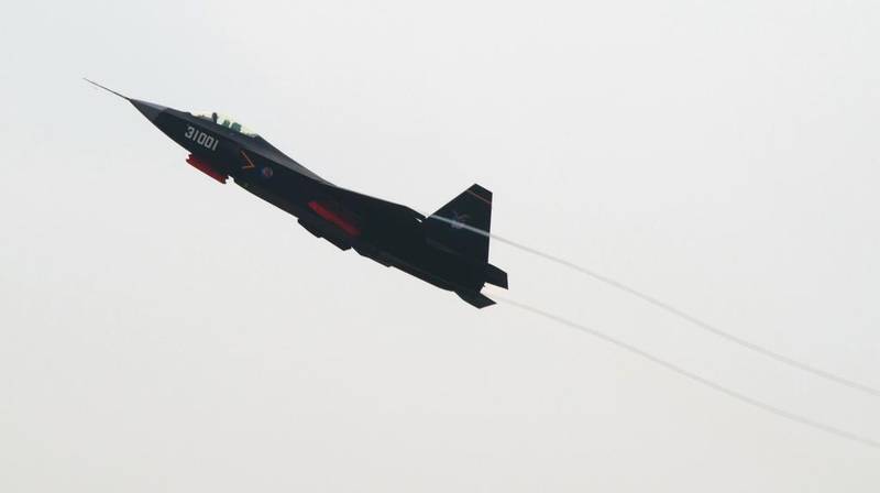 A Chinese J-31 stealth fighter performing at an air show in 2014. AFP