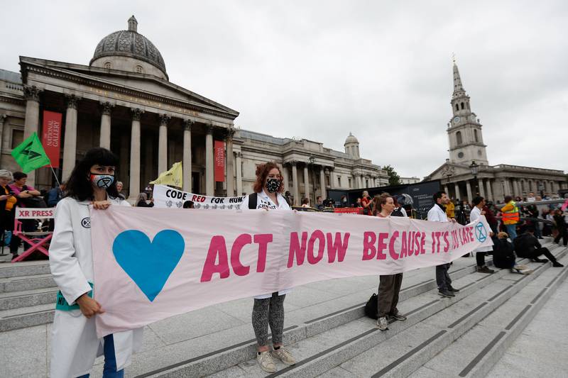 The environmentalists have said 'Extinction Rebellion will take to the streets again, with plans to disrupt the City of London to target the root cause of the climate and ecological crisis -- the political economy'. Reuters / Peter Nicholls