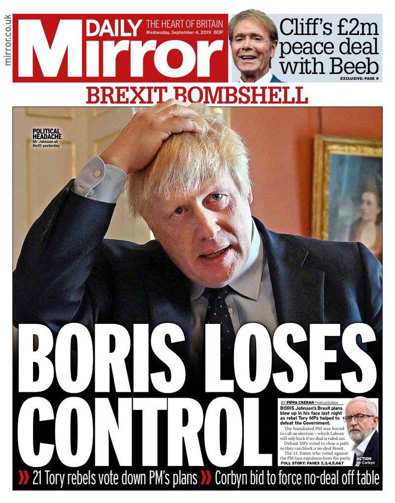The Mirror: Boris loses control