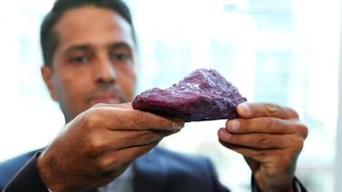 An image that illustrates this article Rare 5,000-carat Afghan ruby unveiled in Dubai