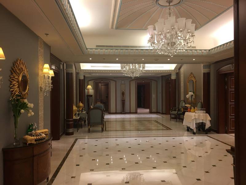 Part of the suite where Saudi Arabian billionaire Prince Alwaleed bin Talal has been detained, at the Ritz-Carlton in Riyadh. Katie Paul / Reuters