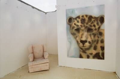 Artist Xeato painted a portrait of a cheetah for the project and created a series of objects based on the myth of Atlantis