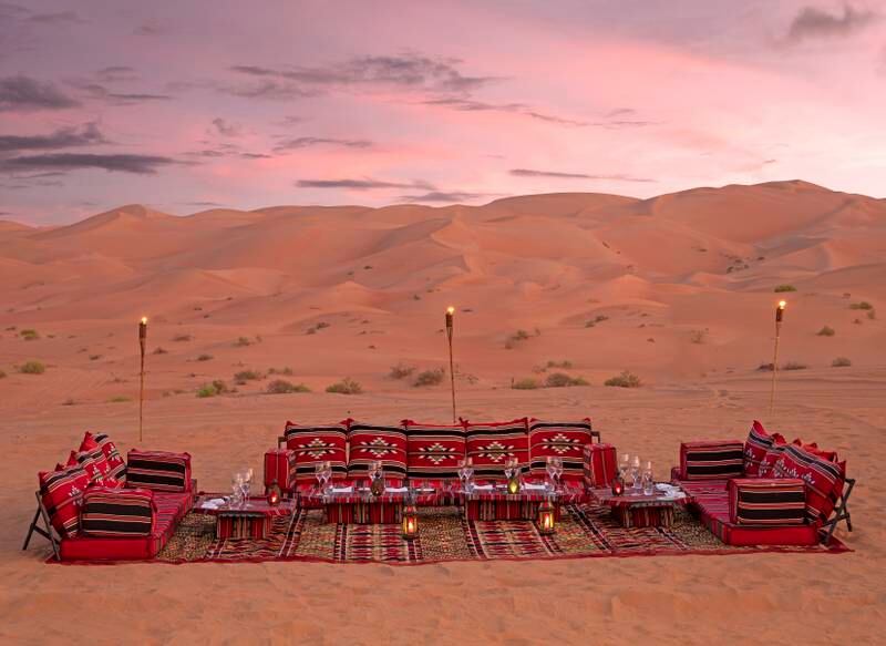 Private Bedouin-style dinners in the desert can be booked in the cooler months