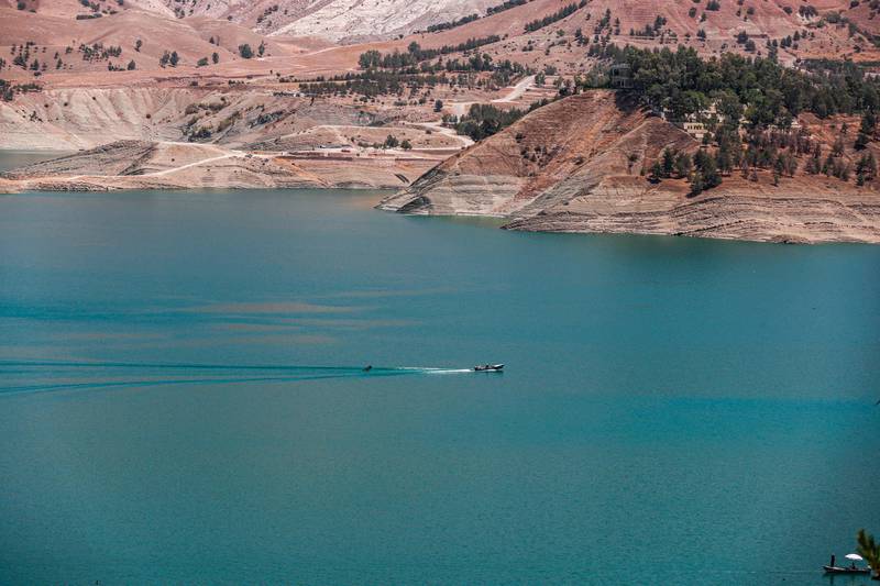 The large artificial lake was created in the 1950s following construction of the Dukan dam, to supply irrigation and drinking water for the region, as well as to generate electricity.