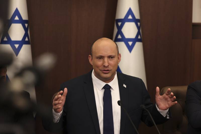 Israeli Prime Minister Naftali Bennett has been criticised by Israeli hardliners.  AP