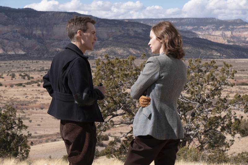 Cillian Murphy as J Robert Oppenheimer, left, and Emily Blunt as his wife Kitty in a scene from Oppenheimer. Photo: Universal Pictures 