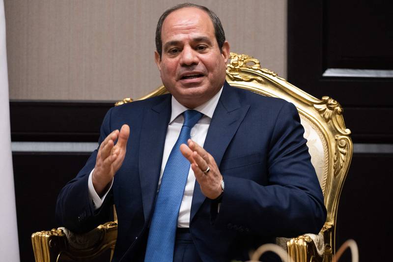 'The circumstance is very, very difficult,' President Abdel Fattah El Sisi said of the country’s economic woes. AFP
