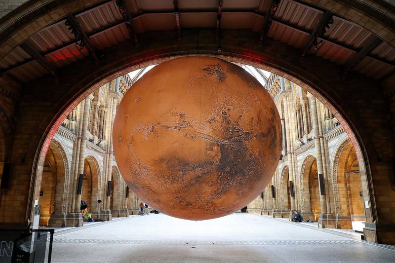 1 centimetre of the sculpture represents 10 kilometres of Mars. Getty Images