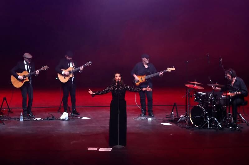 Luz Casal on stage in Tunis.