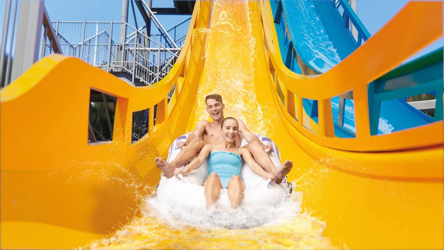The new Kaboom slide added in the latest revamp of Wet'n'Wild on the Gold Coast. Photo: Wet'n'Wild