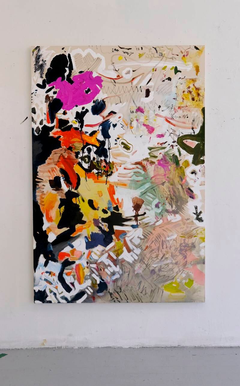 Tala Worrell's painting 'P and Vinegar', which serves as an abstract visual journal for the artist