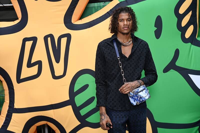 US basketball player Jalen Green attends the Louis Vuitton show. Getty Images For Louis Vuitton