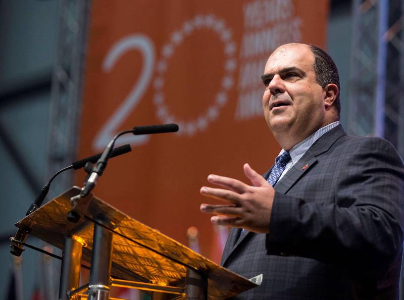FILE PHOTO: Easyjet founder Stelios Haji-Ioannou speaks at a media event to celebrate 20 years in business at Luton Airport, southern England, November 10, 2015. REUTERS/Eddie Keogh/File Photo