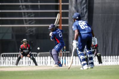 DUBAI, UNITED ARAB EMIRATES. 18 MARCH 2019. The UAE vs USA Cricket at the ICC Academy. (Photo: Antonie Robertson/The National) Journalist: Paul Radley. Section: Sport.