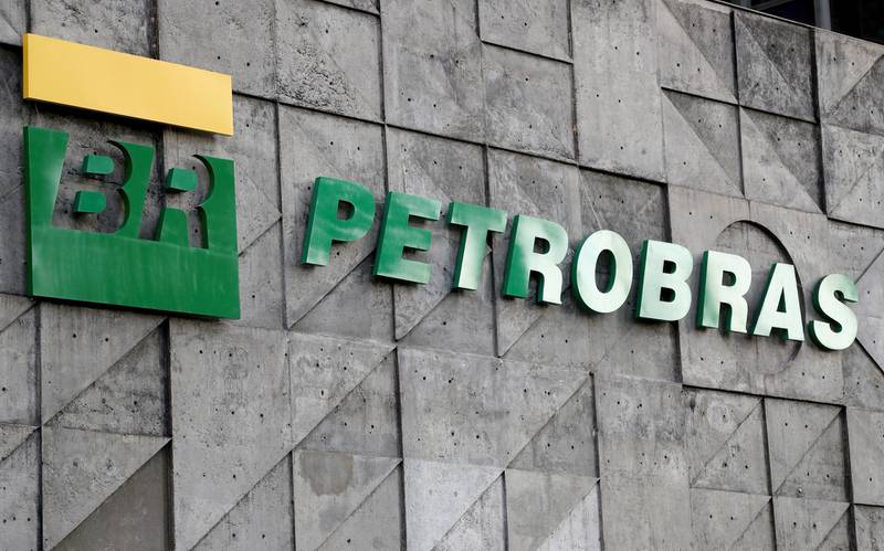 FILE PHOTO: A logo of Brazil's state-run Petrobras oil company is seen at its headquarters in Rio de Janeiro, Brazil October 16, 2019. REUTERS/Sergio Moraes/File Photo