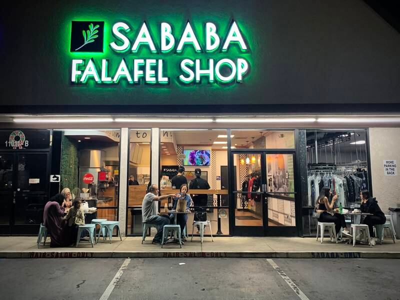 Owned by Palestinian-American Salah Othman, and managed by his daughter Samantha, Sababa Falafel Shop used to be a Subway. Photo: Steve LaBate