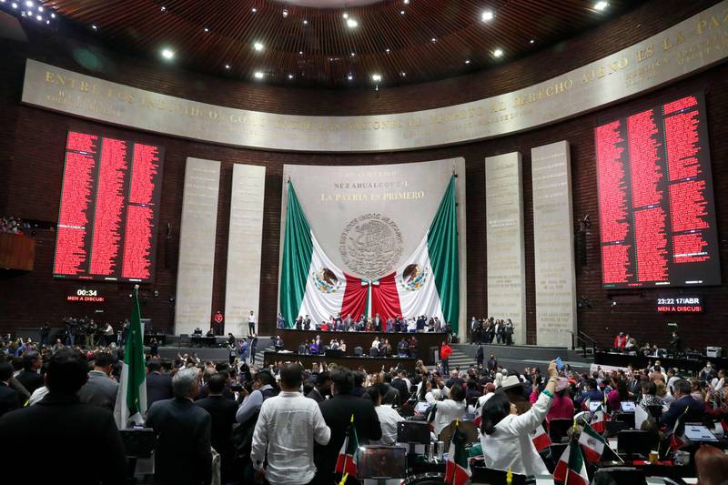 The Mexican Congress in Mexico City,  during a vote. The country has the world's 16th largest economy. AFP