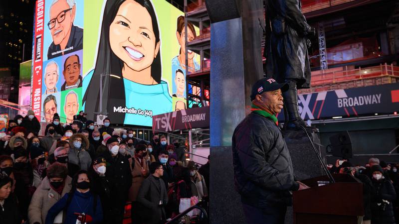 An image that illustrates this article Today's best photos: Times Square vigil to traditional ironing in Egpyt